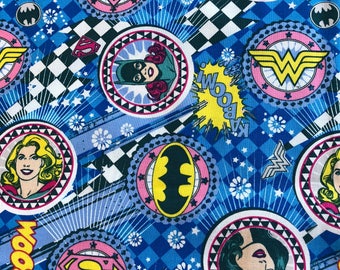 Camelot Fabric Girl Power II Comics Ruby HALF METRE