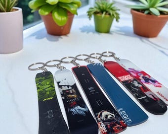 カスタムミニスキー＆スノーボードキーホルダー - パーソナライズされ
