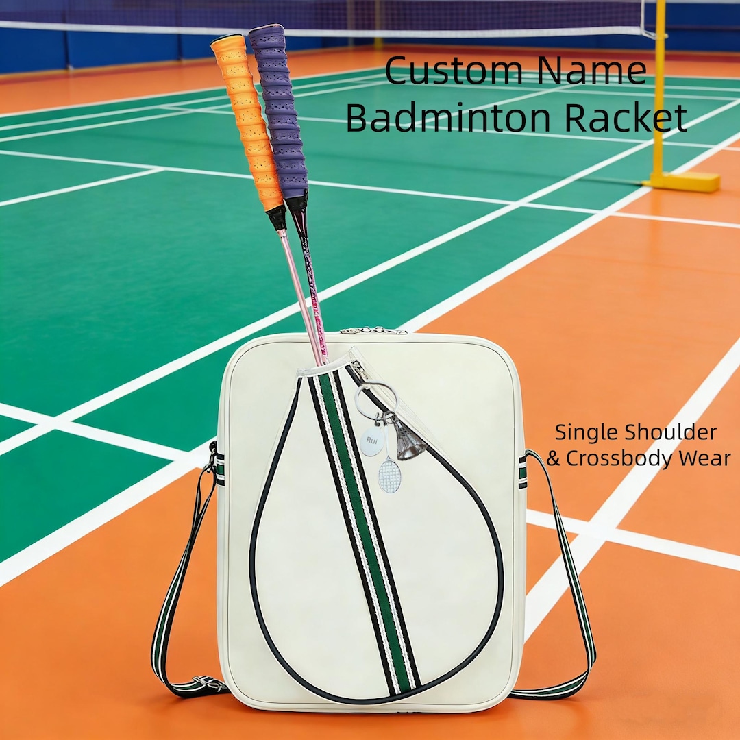 Customized Racket Bag Personalized Badminton Racket Bag With Custom Initial Charm |handmade ...