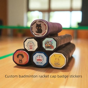 Stickers personnalisables pour casquettes de raquette de badminton - Personnalisez-les avec vos images préférées