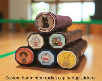 Customizable Badminton Racket Grip Cap Stickers - Personalize with Your Favorite Images
