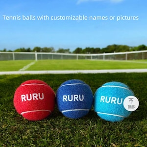 Personalized Tennis Balls Set of 3 — Custom Name or Photo — Free Design —  Unique Tennis Gift for Players & Coaches