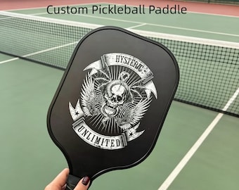 Custom Pickleball Paddle Carbon Fiber or Fiberglass Adult and Kids Personalized Gift