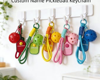 Pickleball Paddle Keychain | Sporty Bag Charm | Fun Pickleball Gift