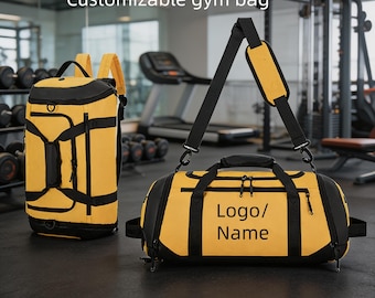 Bolsa de gimnasio personalizable con compartimento para zapatos, bolsa de deporte personalizada, bolsa de fitness a medida