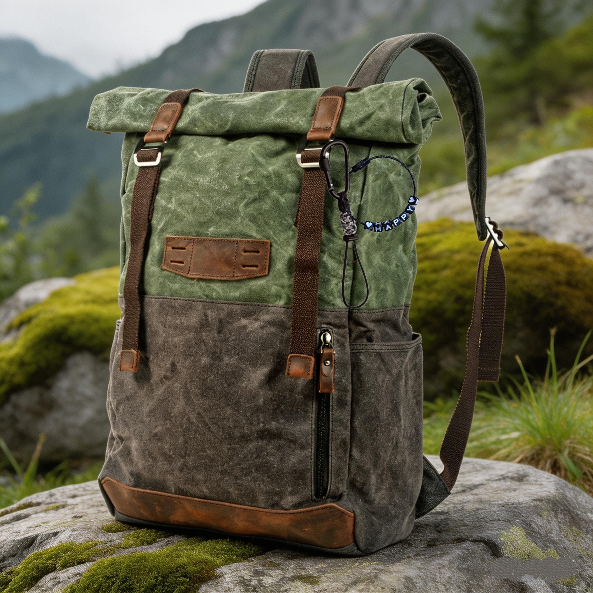 Rustic Backpacking Pack Rustic Waxed Canvas Backpack | Durable Waterproof Outdoors & Adventure ...