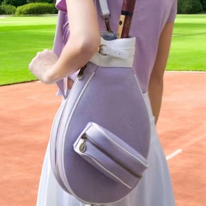 Stilvolle Tennisschlägertasche - Premium Badminton Sportausrüstung Tasche mit Schultergurt für Spieler Athleten Geschenk