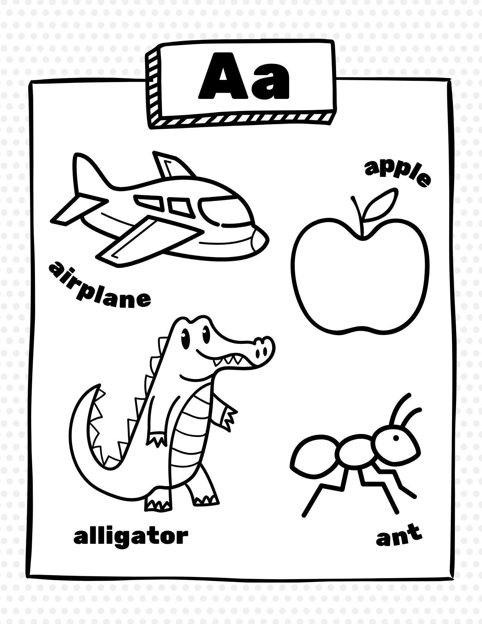 Alphabet Coloring Sheets - Etsy