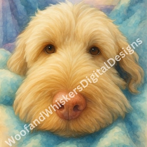 Digital Image Australian Labradoodle PNG – Dog Digital Download SVG | Home Dog Art | Labradoodle Clip Art | Goldendoodle Design