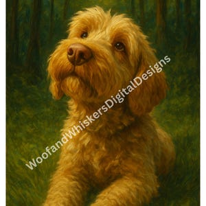 Digital Image Australian Labradoodle PNG – Dog Digital Download SVG | Home Dog Art | Labradoodle Clip Art | Goldendoodle Design