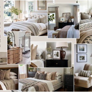 Home & Interior Design Mood Board Canva Template / Creation Kit / Aesthetic Inspiration Collage / Online Interior Design Vision Board