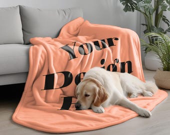 Customized Blanket with Your Design Here Name Picture Personalized Blanket Custom Text  Pet Memorial Blanket Kids Blanket Photo Blanket