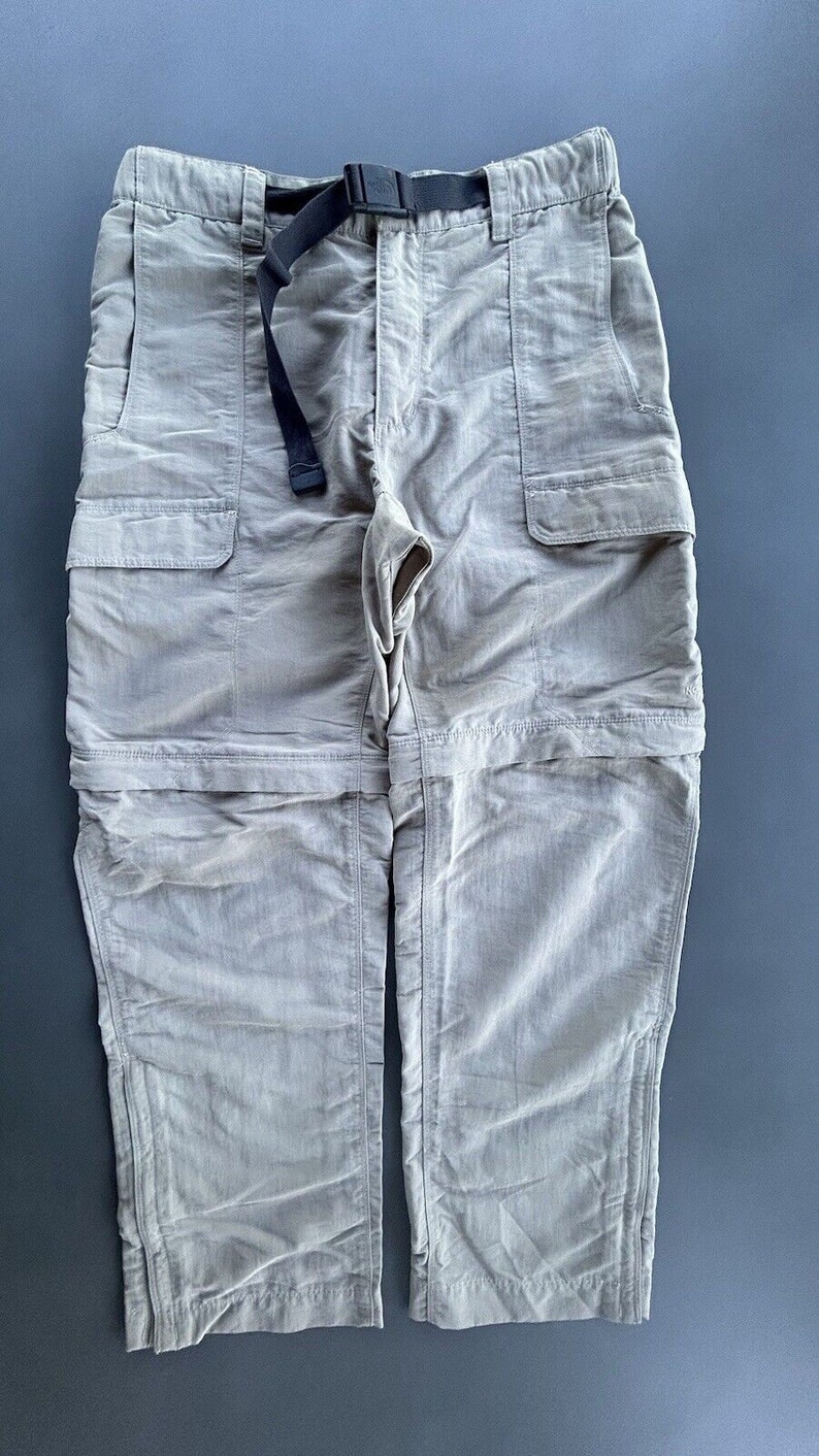 The North Face Convertible Cargo Pants Mens Medium Beige Nylon Outdoor