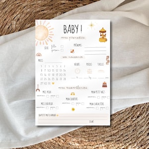 Cartes pronostics bébé | Baby prediction cards | Naissance | baby shower | Gender reveal