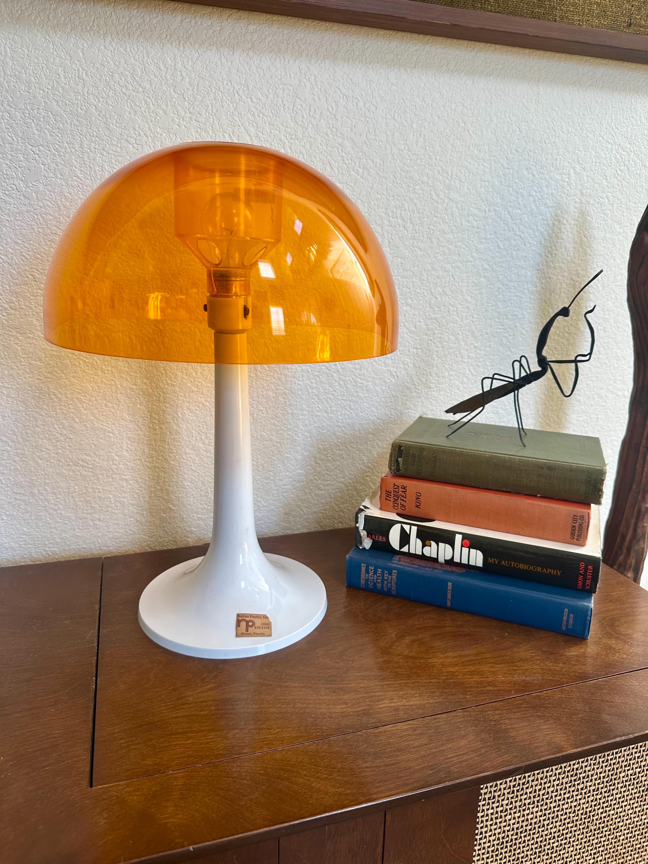 70S Retro MID-CENTURY Gilbert Nutron Mushroom Table Lamp - Etsy