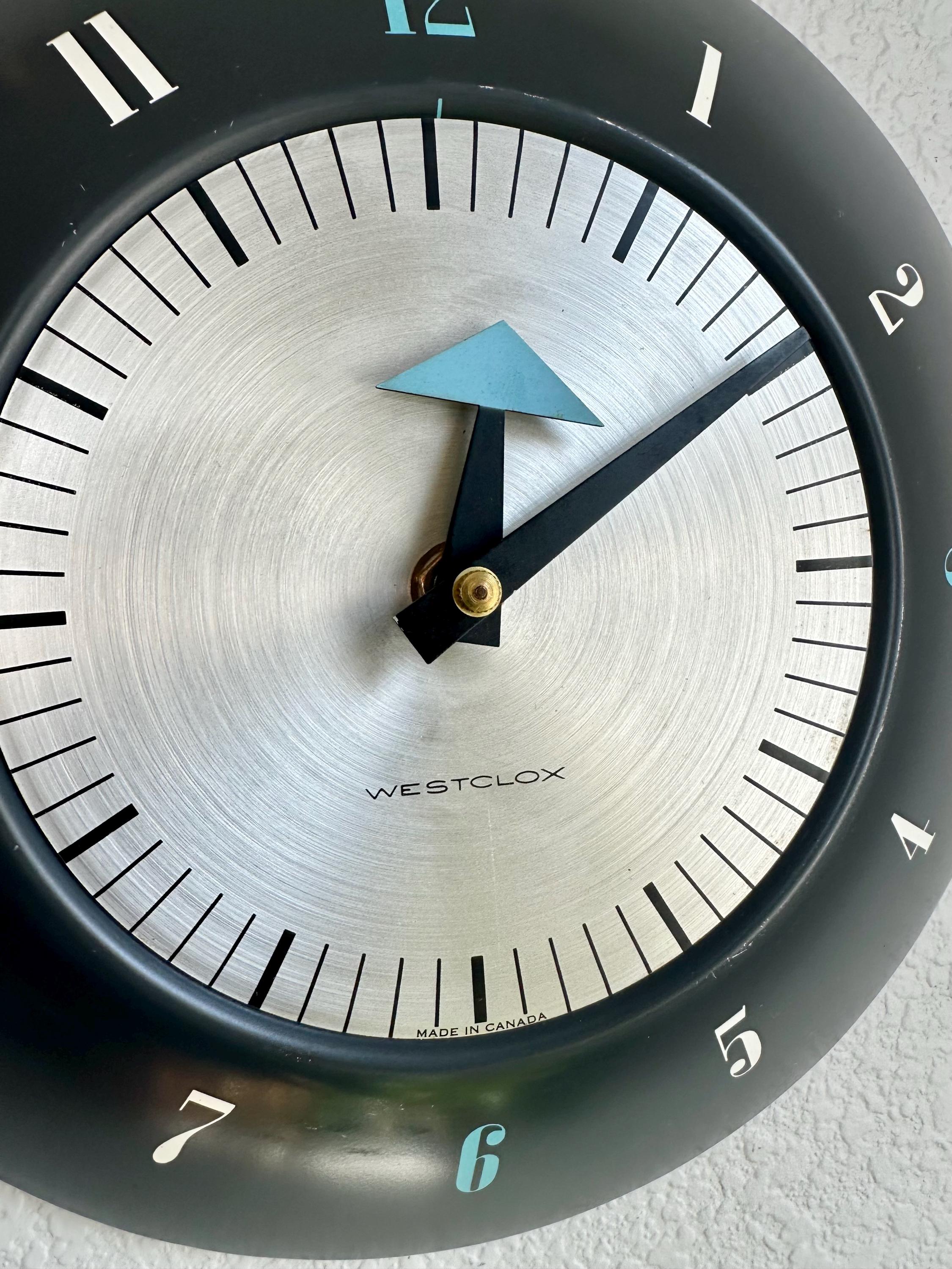 Mid Century Westclox Battery Wall Clock - Etsy