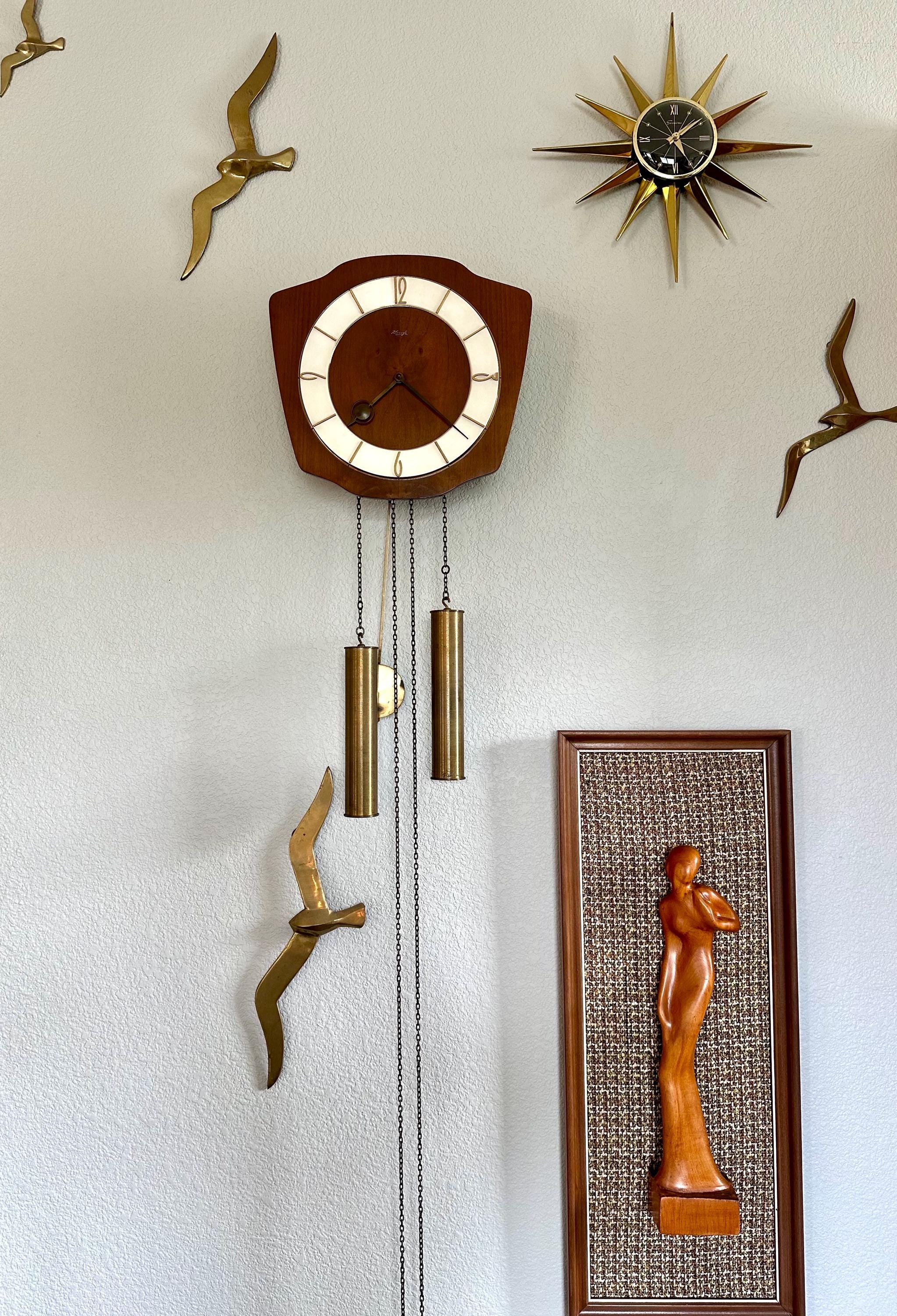 Mid Century Keinzle Pendulum Wall Clock Made in Germany