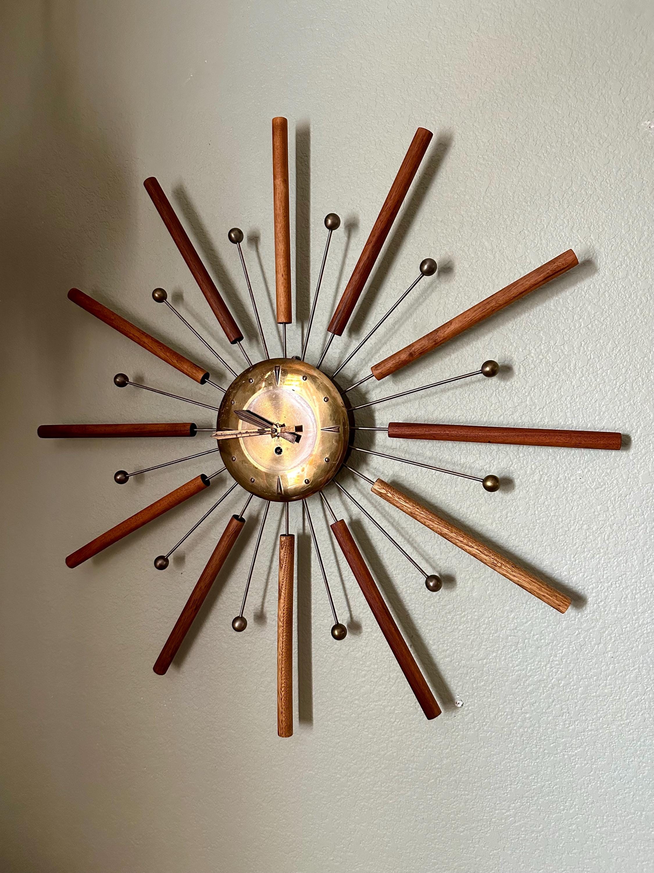 Mid Century Starburst Welby Windup Clock - Etsy Canada