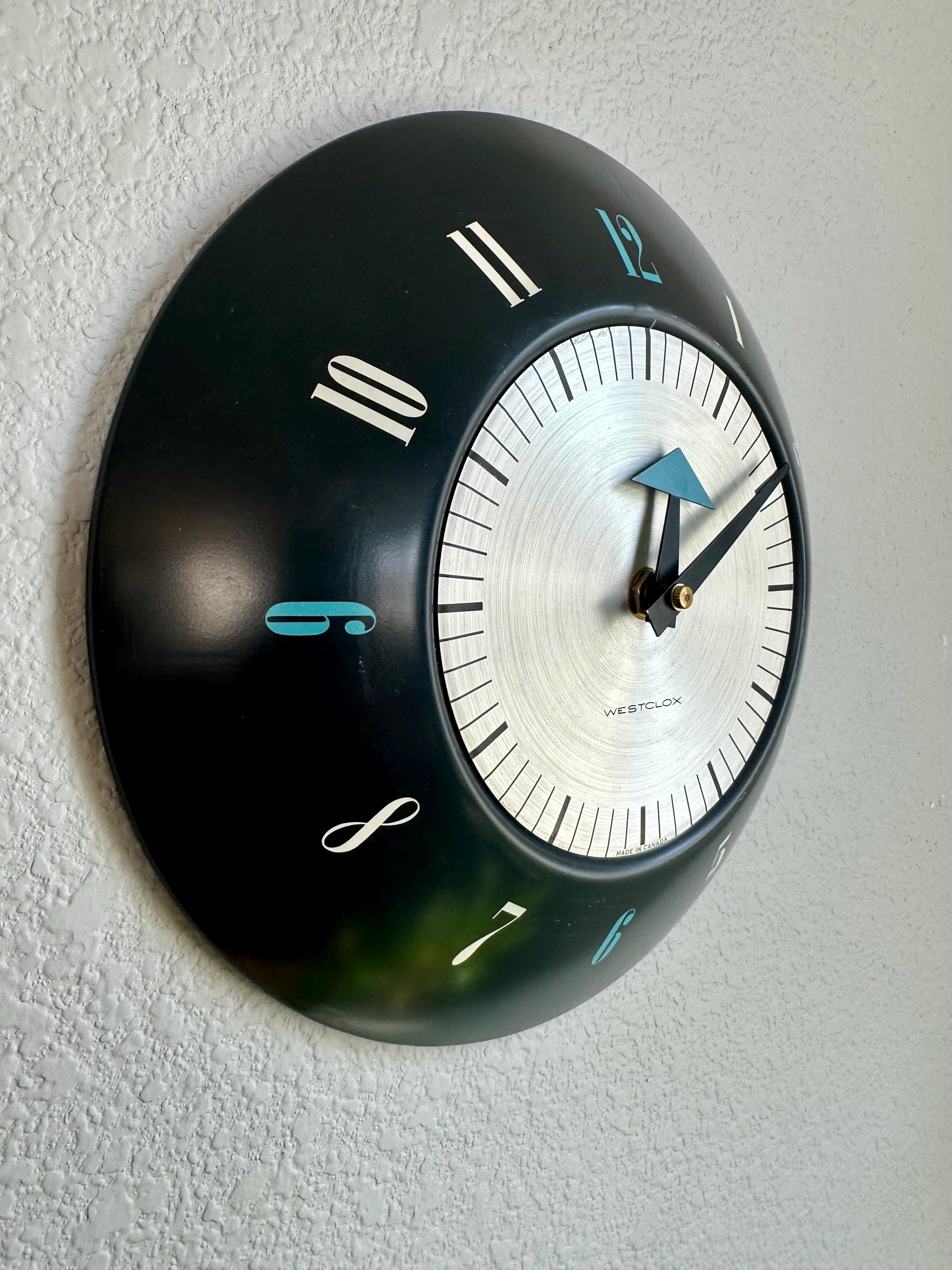 Mid Century Westclox Battery Wall Clock - Etsy