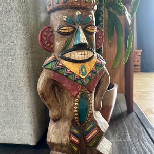Large Hawaiian Pele Tiki God Statue