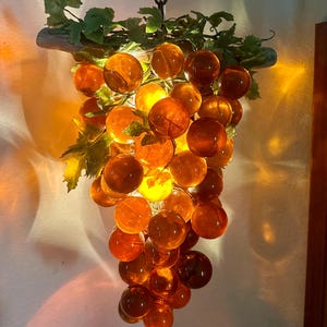 Lucite Grape Cluster Swag Hanging Lamp - Etsy