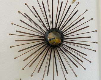 FORESTVILLE Mid Century Starburst Windup Clock - Etsy