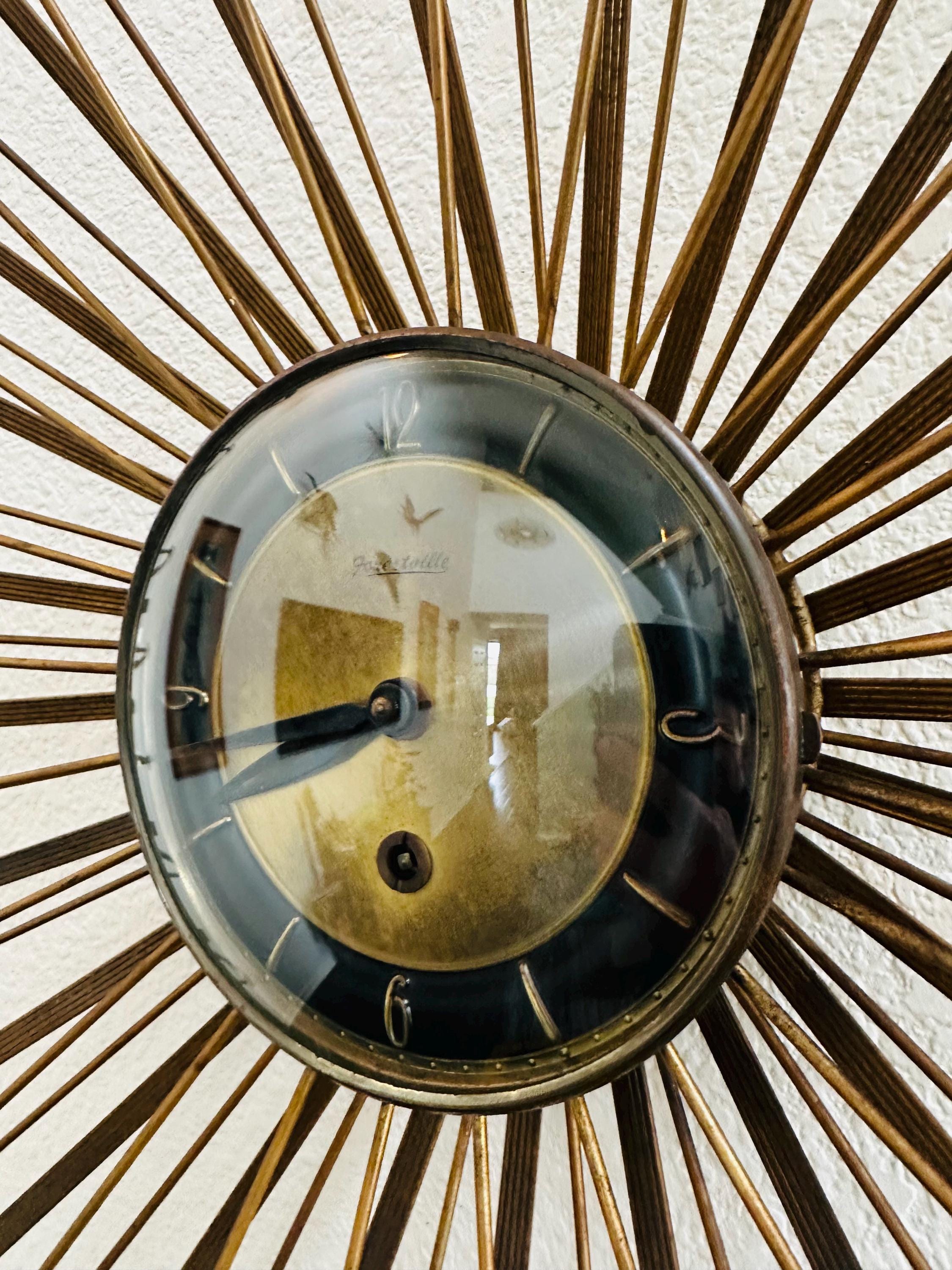 FORESTVILLE Mid Century Starburst Windup Clock - Etsy