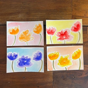 Postales Acuarela Floral