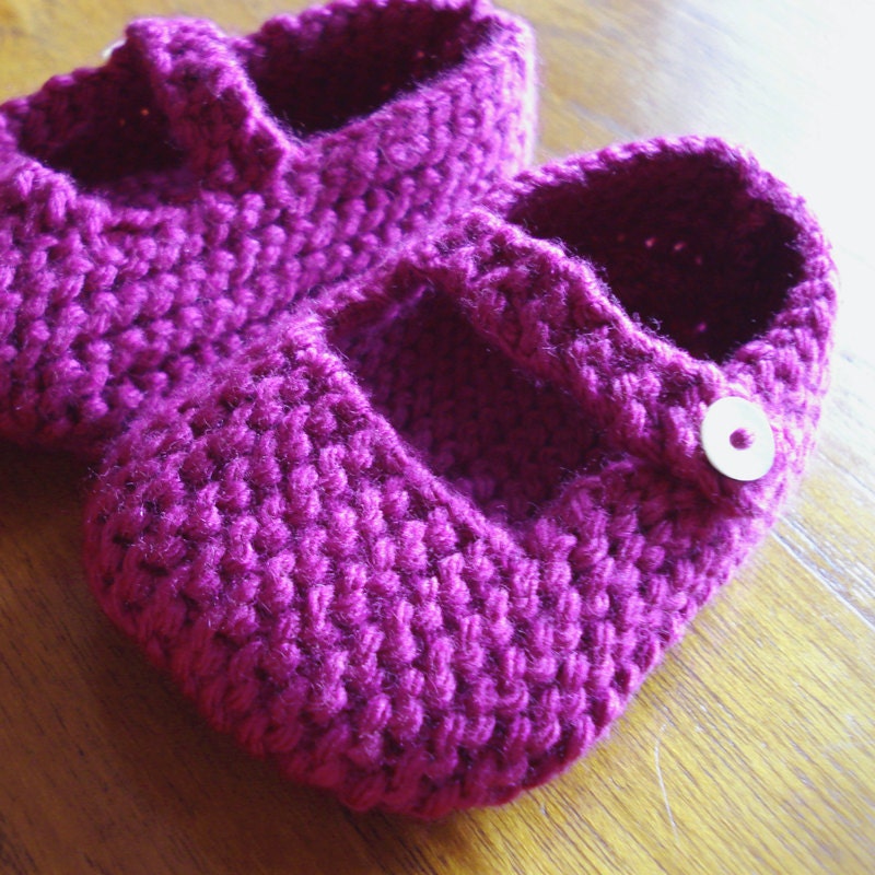 Knitting Pattern for Mary Jane Baby Shoes 1218 Months PDF Pattern