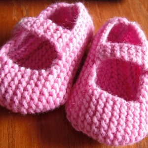Knitting Pattern for Mary Jane Baby Shoes 6-12 months PDF Pattern Instant Download image 4