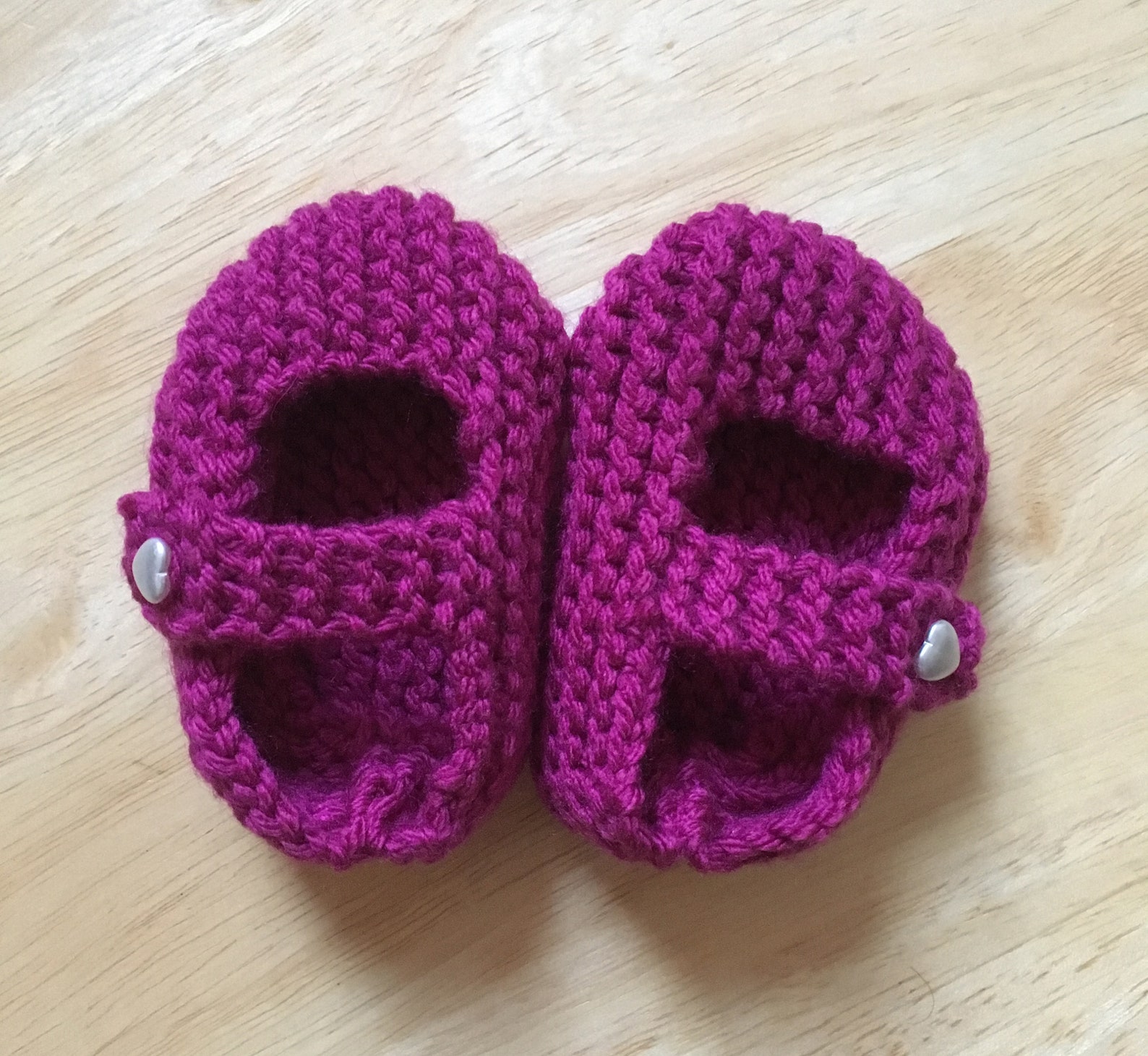Knitting Pattern for Mary Jane Baby Shoes 1218 Months PDF Pattern