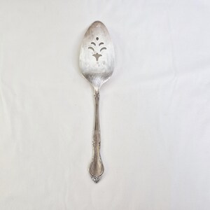 Vintage Oneida Community Silver Plated 'Affection' Ciasto Serwer Narzędziowy Z Otworami