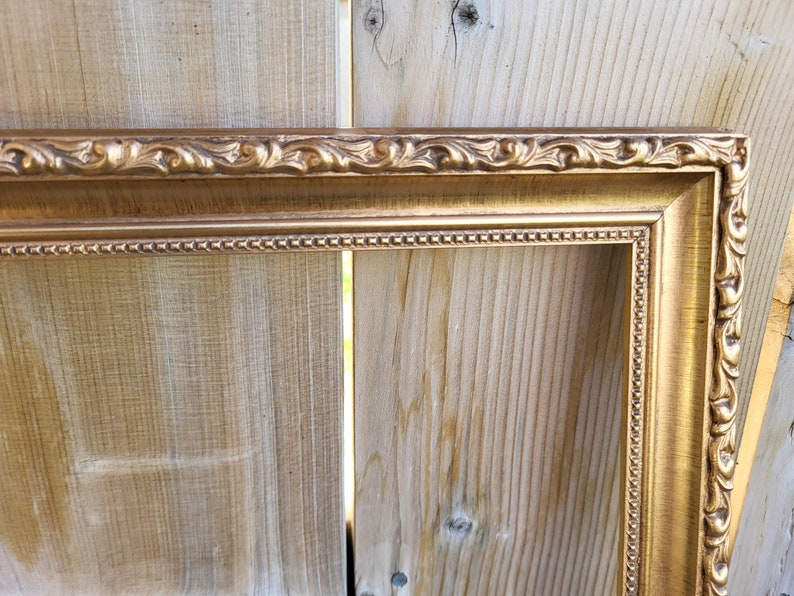 Large Ornate Gold Vintage Open Frame, Large Gold Wedding Frame, Gold ...