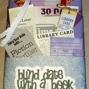 Date Night With A Book - Blind Date With A Book - Book Lovers Gift, Readers Gift - Pick The Genre - Surprise Book & Goodies! All New Design!