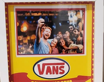 Bowling For Soup - VANS Warped Tour- 8x8 Layered 3D Shadow Box- Wooden Frame - Just Add A Picture - Concert Memories - Great Gift