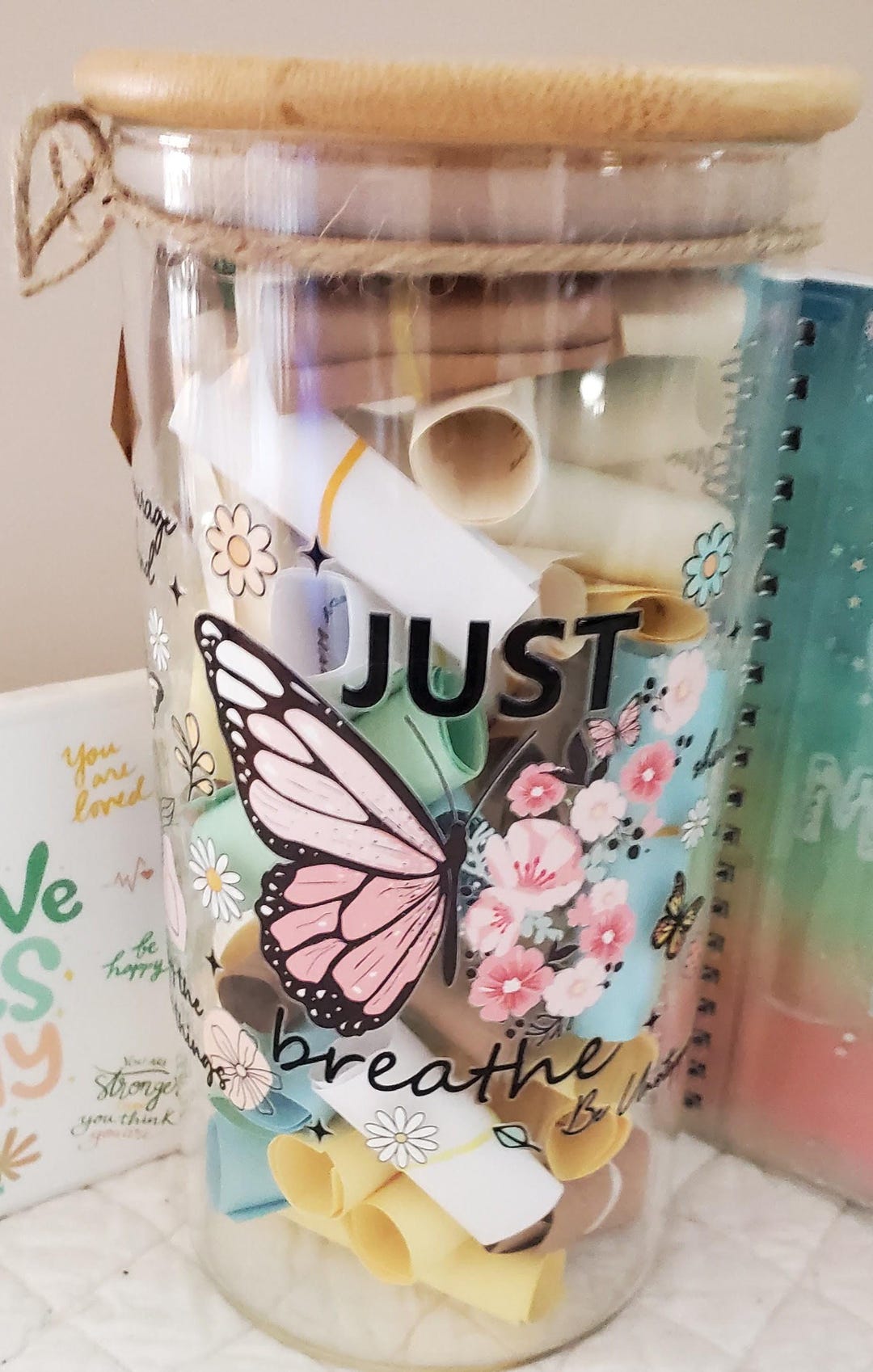 Gift Box Mental Health Awareness Jar With 52 Weeks of Quotes, Journal ...