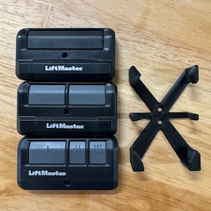 Garage Door Remote Wall Mount Bracket (Liftmaster / Chamberlain / Others) | Screw, Adhesive, or Magnetic Mounting