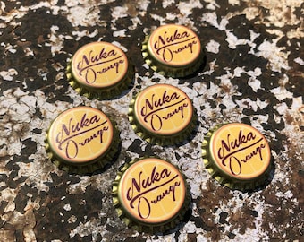 Nuka Orange Bottle Caps x 6 Bundle