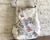 One Handle Hobo Bag - Plum Floral