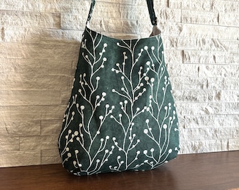 One Handle Hobo Bag - Green Woodsy