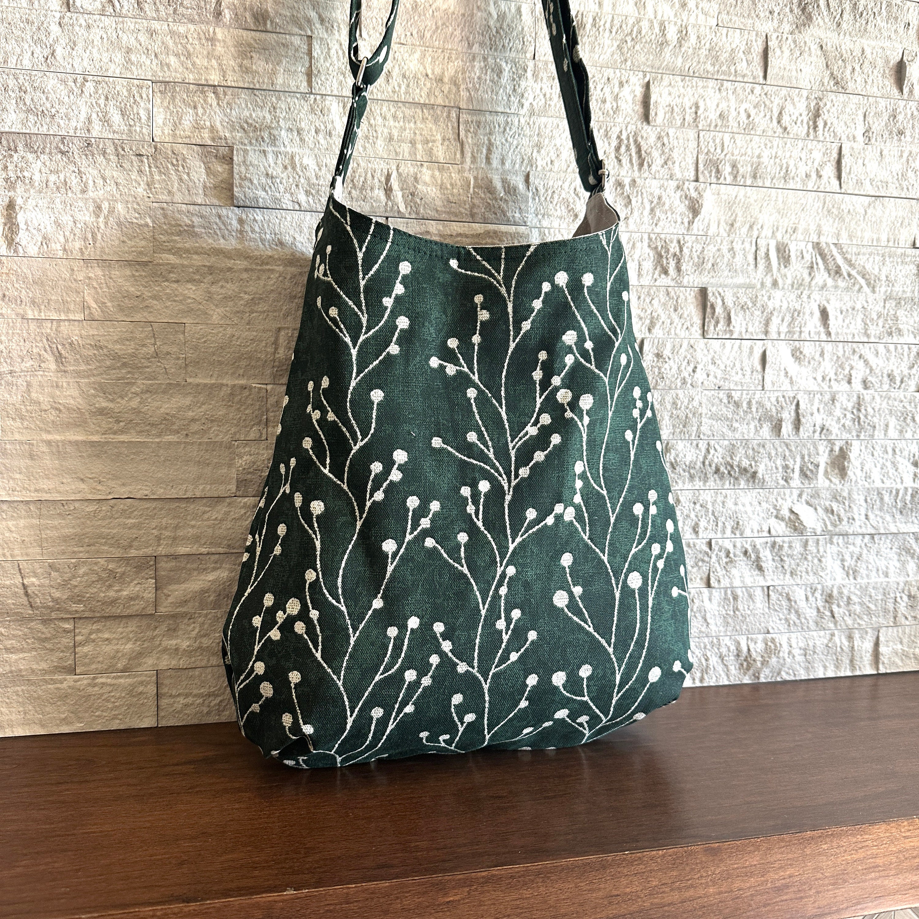 One Handle Hobo Bag - Green Woodsy