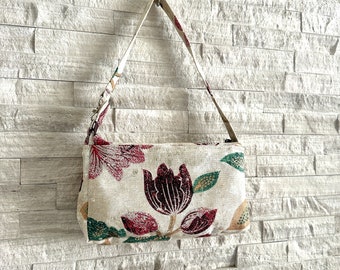 Clutch Bag - Traditional Floral Tan