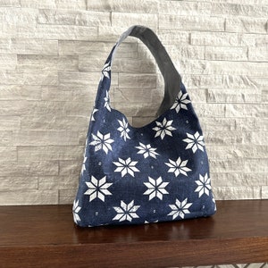 ★TOUT Y EST★ Casually boxy shopper bag 53 silky hopi navy SYZY Crossbody Packable Travel Tote Bag - Portable Nylon