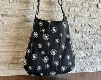 One Handle Hobo Bag - Small Dandelion in Onyx