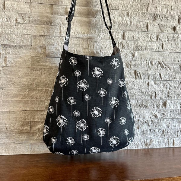 One Handle Hobo Bag - Small Dandelion in Onyx