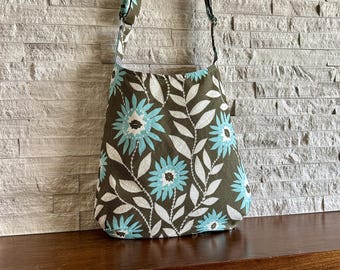 One Handle Hobo Bag - Village Blue / Natural