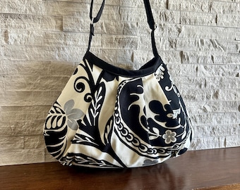 Pleated Hobo Bag - Alexandria Noir