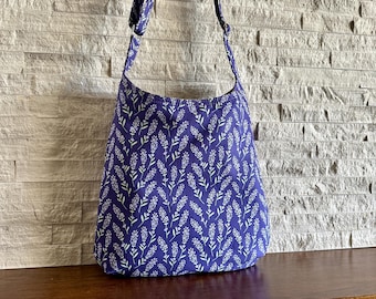 One Handle Hobo Bag - Lilac Spring on Purple