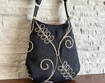 One Handle Hobo Bag - Wheat Field Ebony
