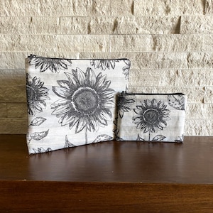 Bolsas con cremallera - Girasol sobre madera